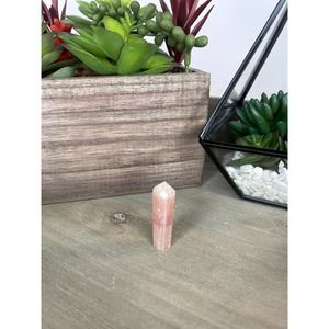 Rose Calcite Self Standing Mini Tower Pencil Point Crystal